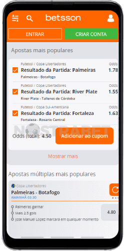 betsson vers?o móvel