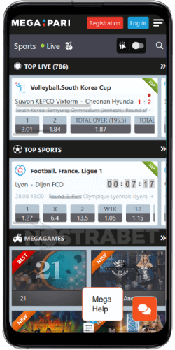 MegaPari Mobile Version