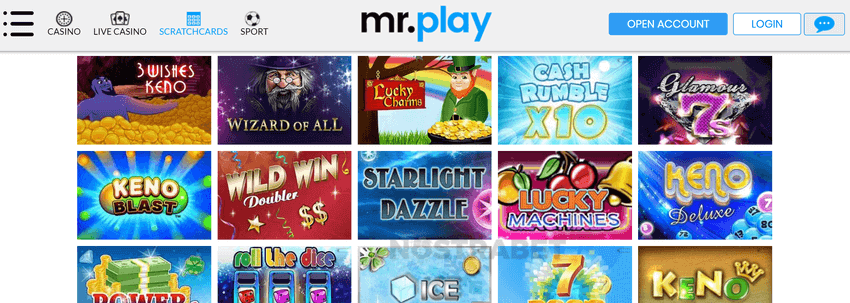 mrplay scratchcards games