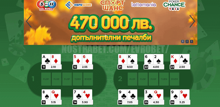 покер шанс от евробет